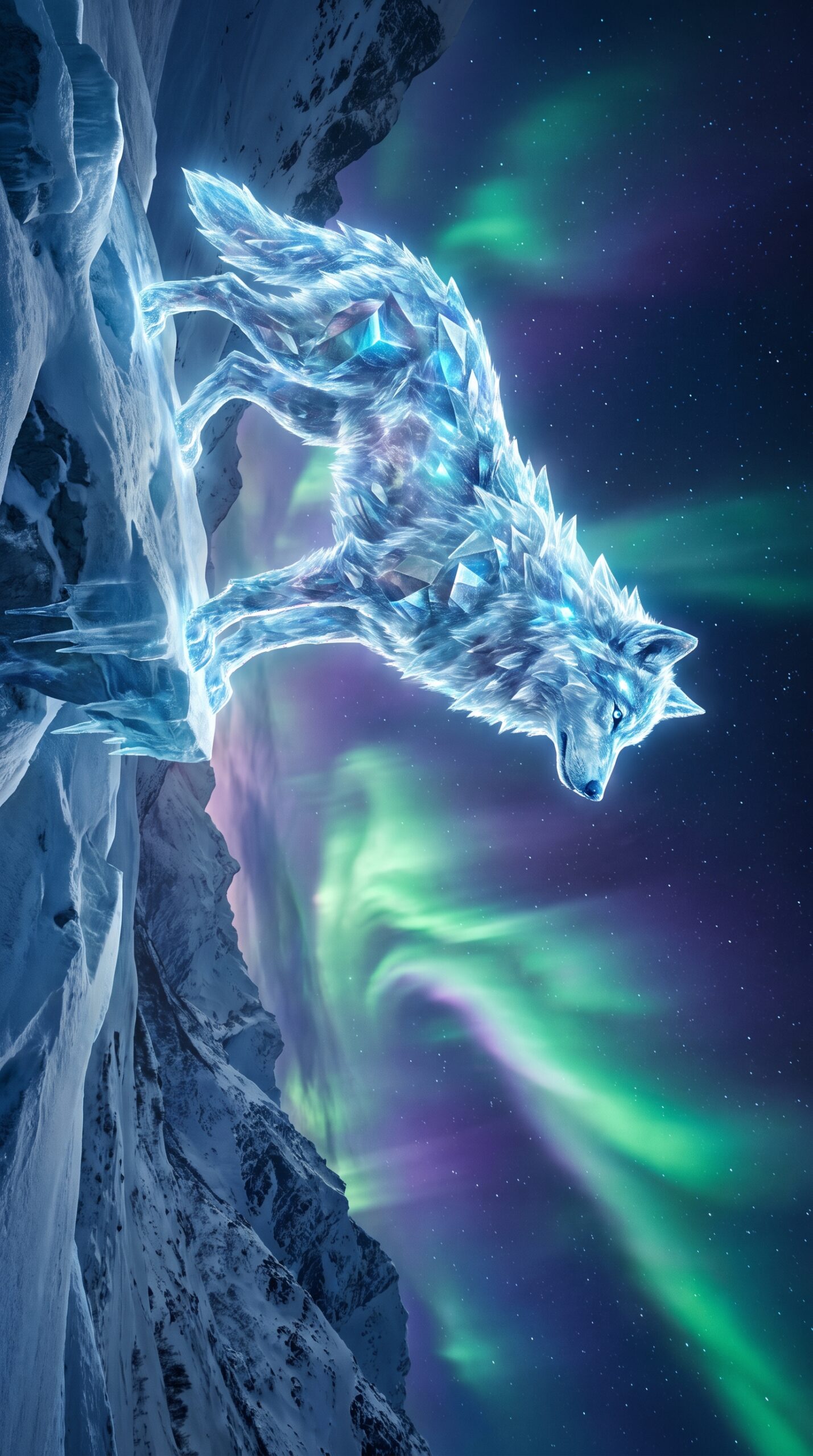 Crystal Wolf Spirit Wallpaper